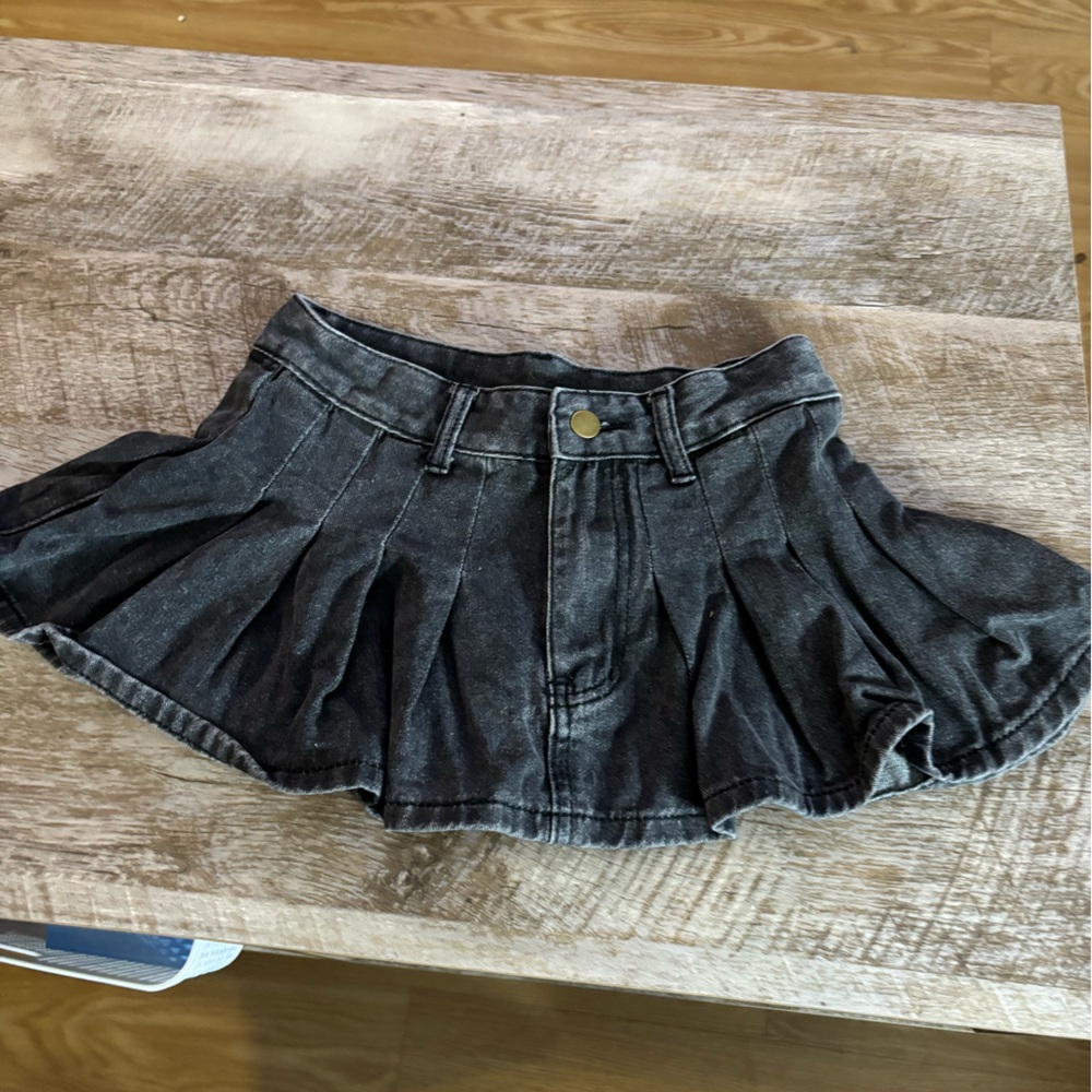 Black Denim Mini skirt